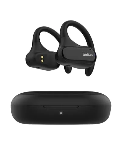 Belkin SoundForm ClearFit - kabelloser Open-Ear Sportkopfhörer, ergonomisch, wasserfest und 26 Stunden Akkulaufzeit