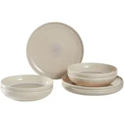 Like by Villeroy & Boch PERLEMOR SAND Tafelservice 8-tlg. - Komplett-Service aus hochwertigem Porzellan in Sandfarbe, ideal für stilvolle Tischdekoration und besondere Anlässe.