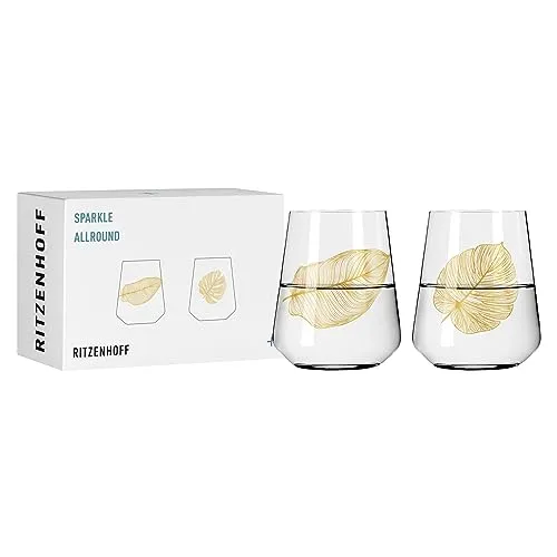 RITZENHOFF 3981002 Universalglas 2er-Set 500 ml in gold von Ritzenhoff