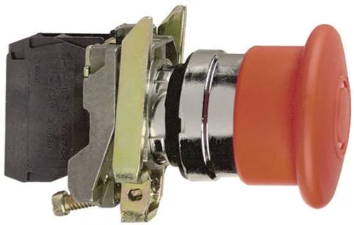 Schneider Electric XB4BT845 Pilzdrucktaster - Robuster Metall Drucktaster mit Zugentriegelung - Drucktaster aus Metall mit 22 mm Durchmesser, ideal für industrielle Anwendungen. Hohe Flexibilität und einfache Montage für zuverlässige Befehls- und Meldefunktionen.