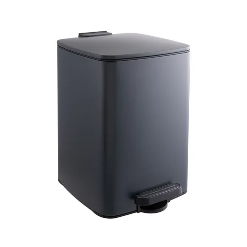 Metall Tretmülleimer 12L für die Küche - Praktischer Treteimer mit 12L Kapazität und Deckel, perfekt für allgemeine Abfälle. Robuste Pulverbeschichtung und quadratisches Design für jeden Küchenstil.