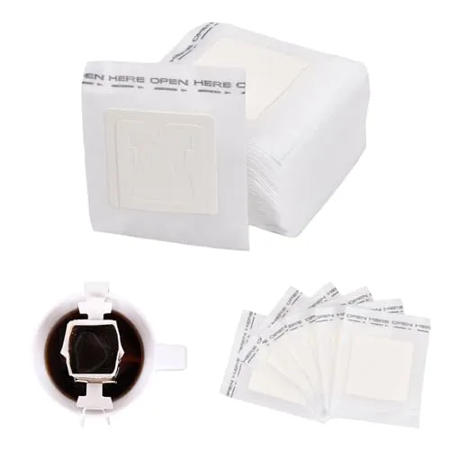 Stück Kaffeefilter Camping, Drip Coffee Bag mit hängenden Ohr, Tragbare Kaffee-Papier-Filter, Kaffeefilter zum Aufhängen, Kaffeefilter Papierfilter für Reisen Camping Haus Büro 100