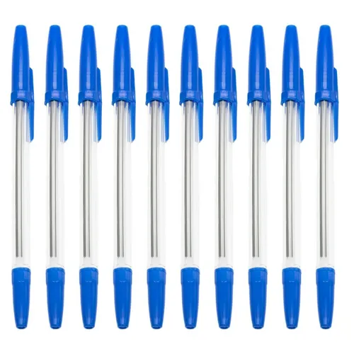 10-100 Kugelschreiber Kuli Schreibstift mit Kappe Stift Schreiben Blau Schreiber