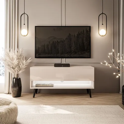 RTV Schrank CALANTE 90 cm mit LED-Beleuchtung