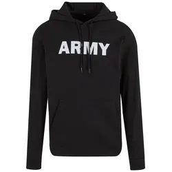 Brandit Army Hoodie, schwarz, Größe 2XL für Männer - Herren-Sweatshirt mit stylischem ARMY-Print, aus bequemem Baumwoll-Mix, ideal für lässige Outfits und Freizeit.