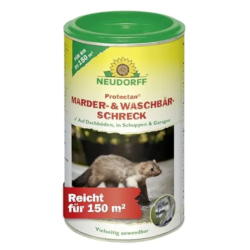Neudorff Protectan Marder-& Waschbär-Schreck – Vertreibt langanhaltend Marder und Waschbären auf Dachböden, in Schuppen und Garagen für 150 m², 300 g