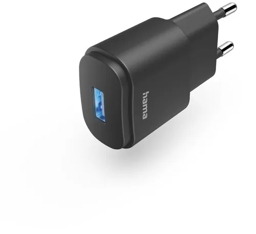 Hama Universal-Netzteil 6W USB-Ladegerät - Schwarz, 6W Leistung, ideal für das Laden von Smartphones und Tablets, kompakt und tragbar für unterwegs.