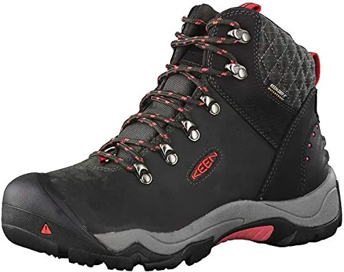 Keen Revel III Black/Rose Größe EU 37,5 - Wanderschuhe mit wasserabweisendem Nubukleder und KEEN.DRY Membran, ideal für kalte Tage. Genießen Sie höchste Trittfestigkeit und Wärme dank innovativer Isolierung und Gummi-Außensohle.