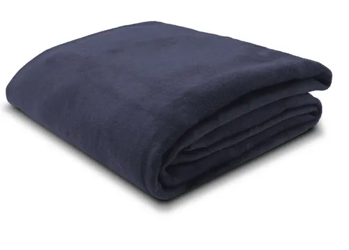 ZOLLNER Wohndecke 150 x 200 cm - Antistatisch & Komfortabel - Bettdecken in marine, 60% Baumwolle, 40% Polyacryl, mit antistatischer Ausrüstung für höchsten Komfort und Pflegeleichtigkeit.