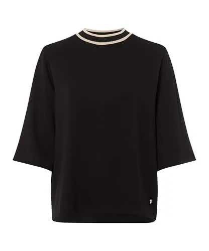 BRAX Damen Style.Berta M Fluid Interlock Sweatshirt - Oversized-Sweatshirt für Damen mit Stehkragen, aus hochwertigem Viskose-Mix für optimalen Tragekomfort und modernen Look.