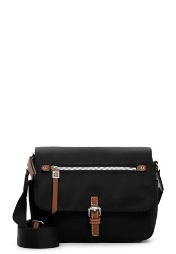 Emily & Noah Umhängetasche E&N Esther 65147 - Damen Handtaschen in Uni black - Hochwertige Umhängetasche von EMILY & NOAH aus leichtem Nylon. Praktisch mit zwei Hauptfächern und Reißverschlussfächern. Vielseitig tragbar als Schulter- oder Umhängetasche. Maße: 23 x 20 x 8 cm, Gewicht: 0,4 kg.