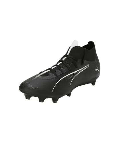 PUMA Unisex Ultra 5 Match+ FG/AG Fußballschuh, Schwarz Weiß, 46.5 EU - Fußballschuhe mit mittlerer Passform und optimaler Traktion, leichter Stützrahmen stabilisiert den Fuß für mehr Kontrolle auf dem Platz.