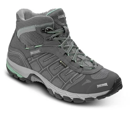 MEINDL Damen Trekkinghalbschuhe Quebec Lady Mid GTX - Wanderschuhe mit GORE-TEX-Membran für trockene Füße, optimaler Komfort durch breitere Sohlenbasis und modernes Design.