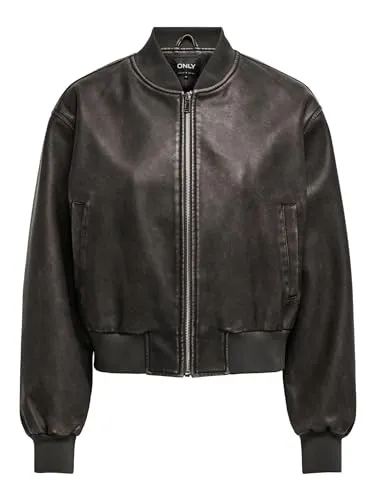 ONLJANE Faux Leather Washed Bomber OTW
