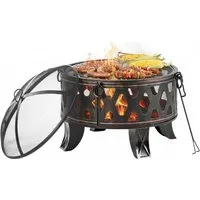 Feuerschale Feuertonne Feuerkorb Grillrost Funkenschutz 66 cm