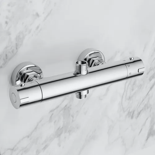 MORADO Duscharmatur Mit Thermostat - Badewannen- & Duschsysteme mit thermostatischer Temperaturregelung für sicheren Duschgenuss, korrosionsbeständig und mit Wasserspartechnologie für bis zu 40% weniger Verbrauch.