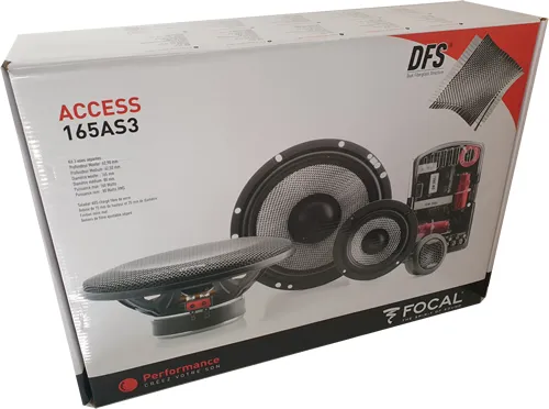 Focal Performance Access 165AS3 - 16,5 cm 3-Wege Komponenten System Lautsprecher, kraftvoller Klang für Ihr Fahrzeug und einfache Montage