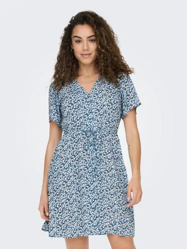 ONLY ONLEVIDA S/S SHORT DRESS WVN NOOS - Modisches Shirtkleid im sommerlichen Design, aus 100% atmungsaktiver Viskose, ideal für warme Tage.