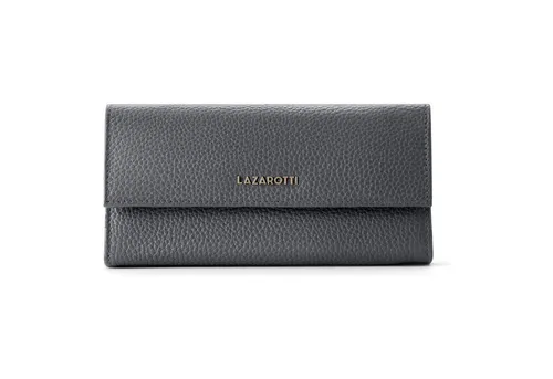 Lazarotti Geldbörse Bologna Leather, Leder - Elegante Geldbörse aus genarbtem Leder mit viel Platz: 1 Münzfach, 2 Geldscheinfächer und 12 Steckfächer für Karten, ideal für den Alltag.