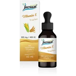 increase NATURALLY Liposomales Vitamin E 300mg - 60 ml - Hochwertige Vitamin E Tropfen mit 300 mg pro Tagesdosis. Ideal zur Unterstützung der täglichen Ernährung. Frei von chemischen Extraktionen und vielseitig einsetzbar.