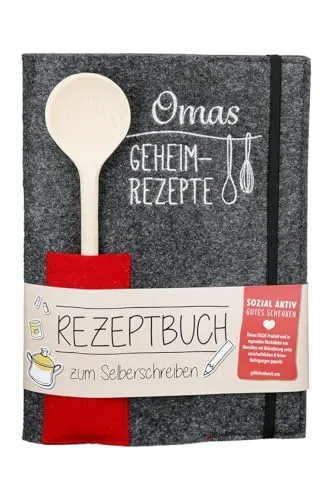 GILDE leeres Rezeptbuch zum Selberschreiben A5 – leeres Kochbuch für Lieblingsrezepte Backen Kochen – Kochbuch selbst schreiben a5 – Rezept Buch zum Selberschreiben