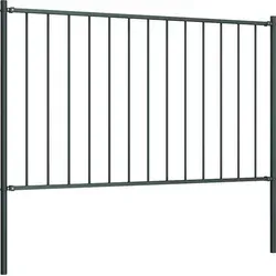 vidaXL Zaunfeld mit Pfosten aus pulverbeschichtetem Stahl 1,7 x 0,75 m - Gartenzäune aus witterungsbeständigem, pulverbeschichtetem Stahl für eine langlebige und robuste Trennwand. Ideal, um unerwünschte Gäste fernzuhalten. Montagezubehör inklusive.