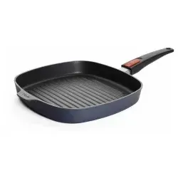 WOLL Diamond Lite Steakpfanne, spülmaschinenfest 1628-1DPS - Pfanne mit Diamant-Versiegelung für hervorragende Antihaftbeschichtung, ideal für gleichzeitiges Braten mehrerer Steaks, spülmaschinenfest und robust.