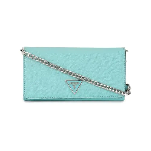 GUESS Noelle Mini Xbody Flap Organizer Teal in türkis von GUESS