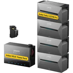 Anker SOLIX Power Dock Multisystem mit Solarbank 3 E2700 Pro - Effizientes Balkonkraftwerk mit bis zu 80 % Stromkostenersparnis. Flexibel erweiterbar und einfach zu installieren, ideal für nachhaltige Energiegewinnung.