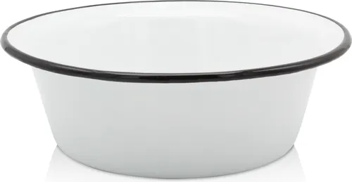 Karl Krüger 101241 Schüssel emailliert, weiß, Ø 24 cm