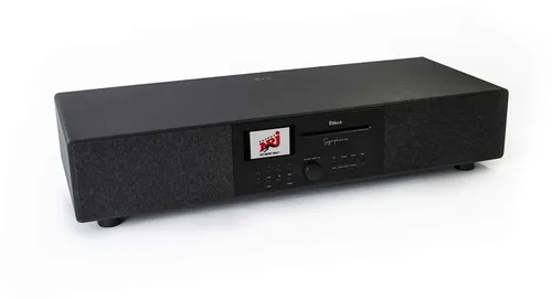 Block Symphonie Schwarz Kompaktanlage - Stereoanlage mit HiFi Sound und Wireless Charging. Triple-Tuner für UKW, DAB+ und Internetradio, ideal für Musikliebhaber und Filmgenuss in bester Klangqualität.