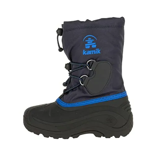 Kamik Kinder Southpole 4 Schuhe (Größe 26, blau) - Wasserdichter Kinder-Winterstiefel mit robuster Gummi-Galosche, ideal für Outdoor-Abenteuer in der kalten Jahreszeit