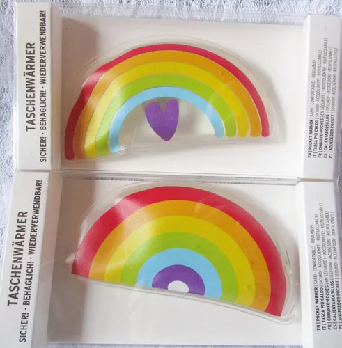 Handwärmer 2 St. Regenbogen Taschenwärmer