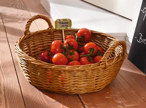 Weidenschale groß natur Ø 47 cm, Obstschale, Dekoschale, Flechtkorb, Obstkorb