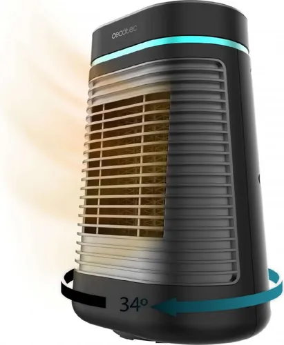 Cecotec Keramik-Tischheizgerät ReadyWarm 1550 Max - Elektroheizkörper mit 1500 W, manuelle Oszillation und einstellbarem Thermostat für individuelle Wärme in Räumen bis 15 m². Dreifaches Sicherheitssystem sorgt für sorglosen Einsatz.