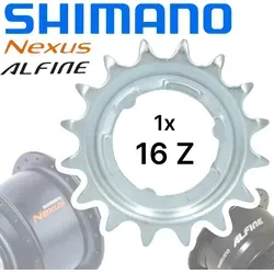 Shimano Nexus / Alfine Getriebenaben Verschleiss Ersatz Ritzel Silber 16 Zähne