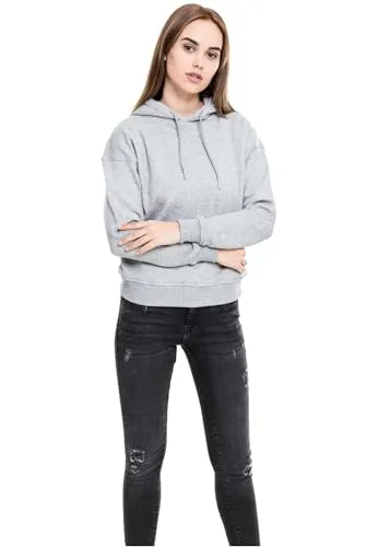 Urban Classics TB1524 Damen Kapuzenpullover - Lässiger Hoodie in Grau, Größe Small - Kapuzenpullover für Damen, lässige Passform mit individuell anpassbarer Kapuze und praktischen Taschen für Essentials, ideal für Alltag und Freizeit.