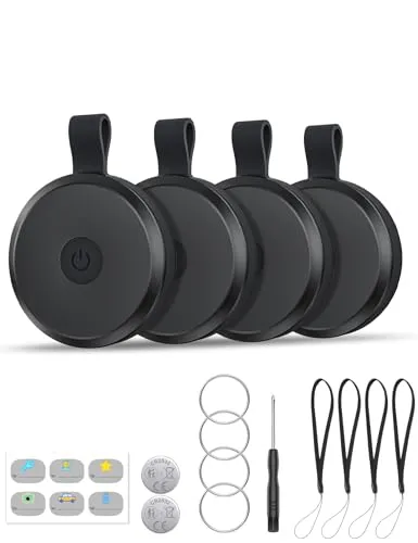 Air Tracker Tag 4er Pack (iOS NUR), IP68 Wasserdicht Schlüsselfinder for Apple, Smart Key Finder mit Wo ist (Find My), itagpro für Koffer/Schlüssel/Taschen, Austauschbarer Akku Bluetooth Tracker