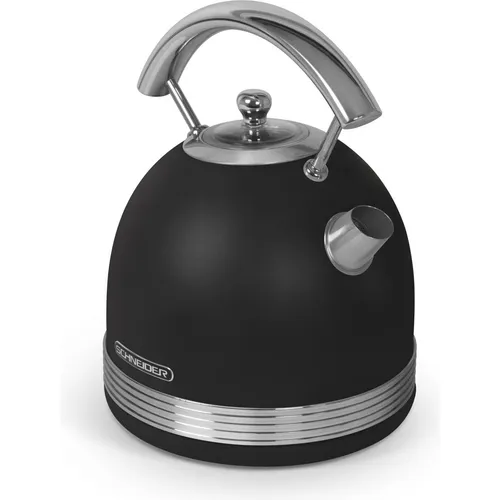 Schneider Wasserkocher Vintage 1,7 Liter, schwarz