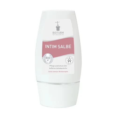 Bioturm Intimpflege Intim - Salbe 30ml - Intimpflege für Wohlbefinden, unterstützt die natürliche Schutzfunktion der Intimflora und fördert den pH-Wert. Enthält entzündungshemmende Pflanzenextrakte zur Regeneration und Pflege.