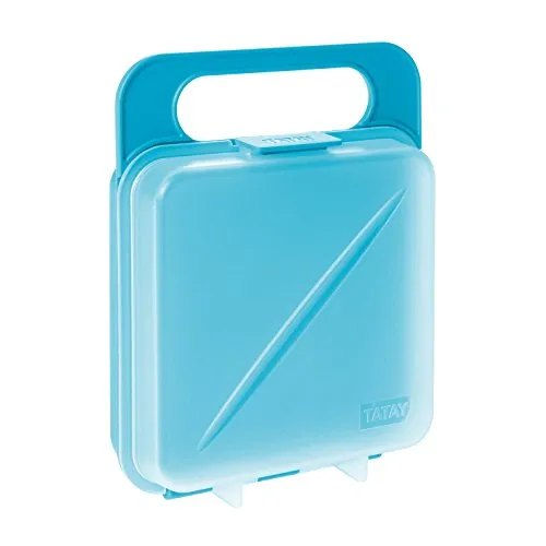 TATAY Sandwich Box Fresh | 1 Stück | Kompaktes, wiederverwendbares Design mit Clipverschluss | Für Gefrierschrank, Mikrowelle & Spülmaschine geeignet | BPA-frei | 14x4x18 cm, Türkisblau