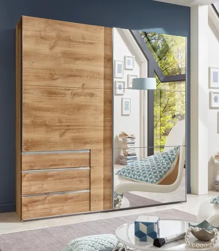 Wimex Schwebetürenschrank Level von Fresh To Go mit Spiegeltür - Moderner Schwebetürenschrank mit Schubkästen, zahlreichen Ablagefächern und einer eleganten Spiegeltür – perfekt für Ordnung und Stil im Schlafzimmer.