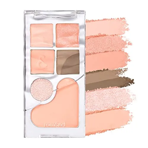 rom&nd BARE LAYER PALETTE (2 colors) | lidschatten palette, lidschatten, eyeshadow palette, eyeshadow, liedschatenpalete, make up palette, schminkpalette | 114g, 4.02 oz (01 APRICOT MOOD)