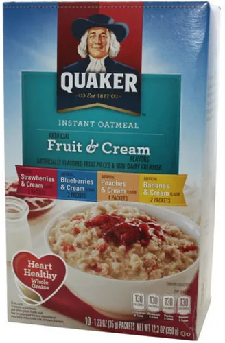 Quaker Instant Oatmeal Fruit & Cream