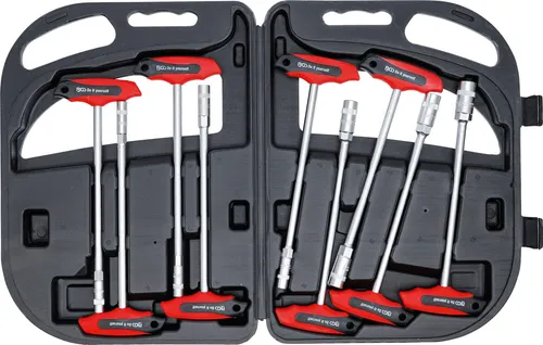 BGS technic Steckschlüssel-Satz - Werkzeug-Set für Heimwerker, enthält T-Griff-Steckschlüssel in verschiedenen Größen für vielseitige Anwendungen und präzises Arbeiten.