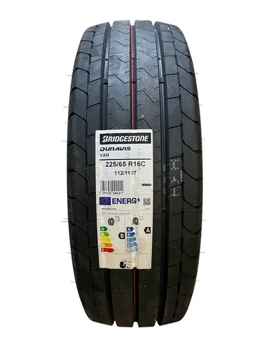 Bridgestone Duravis VaN 3324 - Sommerreifen 225/65 R16 112/110T - Autoreifen mit hervorragender Nasshaftung (Klasse A) und kraftstoffeffizient (Klasse B) für LLKW, ideal für sichere Fahrten bei jedem Wetter.