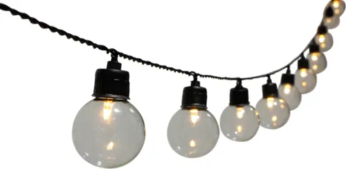 Dehner Solar-Lichterkette Ronda – Warmweiß, 380 cm, spritzwassergeschützt - Schaffen Sie stimmungsvolle Abende im Freien mit der Dehner Solar-Lichterkette Ronda. 20 warmweiße LEDs sorgen für gemütliches Licht, ideal für Gartenpartys. Energiesparend und bis zu 6 Stunden Leuchtdauer.