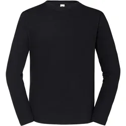 ICONIC 195 RINGSPUN PREMIUM LONG SLEEVE T | Langarm T-Shirt Herren & Damen – 100% Baumwolle, Hochwertig & Bequem, Ideal für Alltag & Druck, schwarz, 4XL