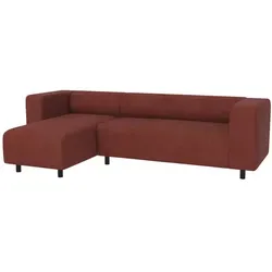 S-Style Möbel Ecksofa Gustav mit Ottomane in rot von S-Style Möbel