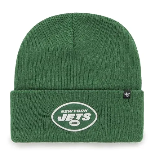 HAYMAKER New York Jets Beanie Wintermütze - Stylische Wollmütze für Unisex Erwachsene, ideal für den Winter. Hält warm und ist perfekt für Freizeitaktivitäten. 100% Polyacryl für optimalen Tragekomfort.